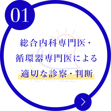 総合内科専門医・ 循環器専門医による 適切な診察・判断